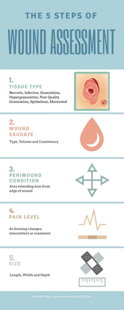 5 steps of wound assessment | Image